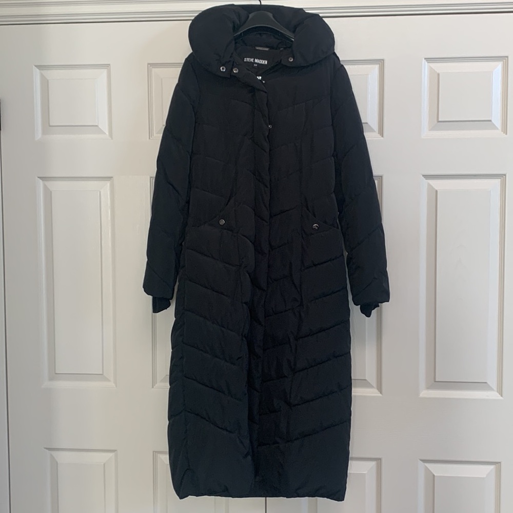 Steve Madden Long Puffer Coat SZ Small